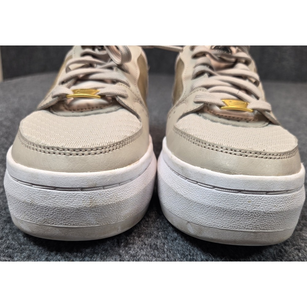 Nike Court Vision Alta Sneakers Womens 7 Cream Shoes - Picture 6 of 8